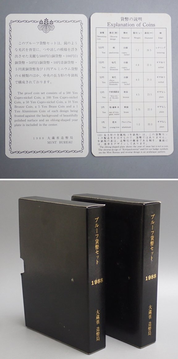 ☆未使用 大蔵省 造幣局 1988年/昭和63年 プルーフ貨幣セット 2 ☆未使用 大蔵省 造幣局 1988年/昭和63年 プルーフ貨幣セット 2