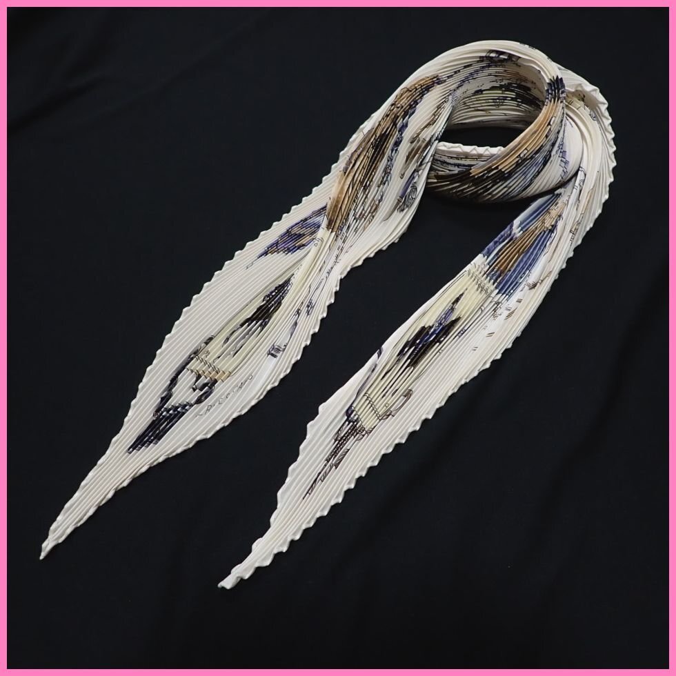☆1円 美品 HERMES/エルメス プリーツスカーフ/約136×126.5cm ☆1円 美品 HERMES/エルメス プリーツスカーフ/約136×126.5cm