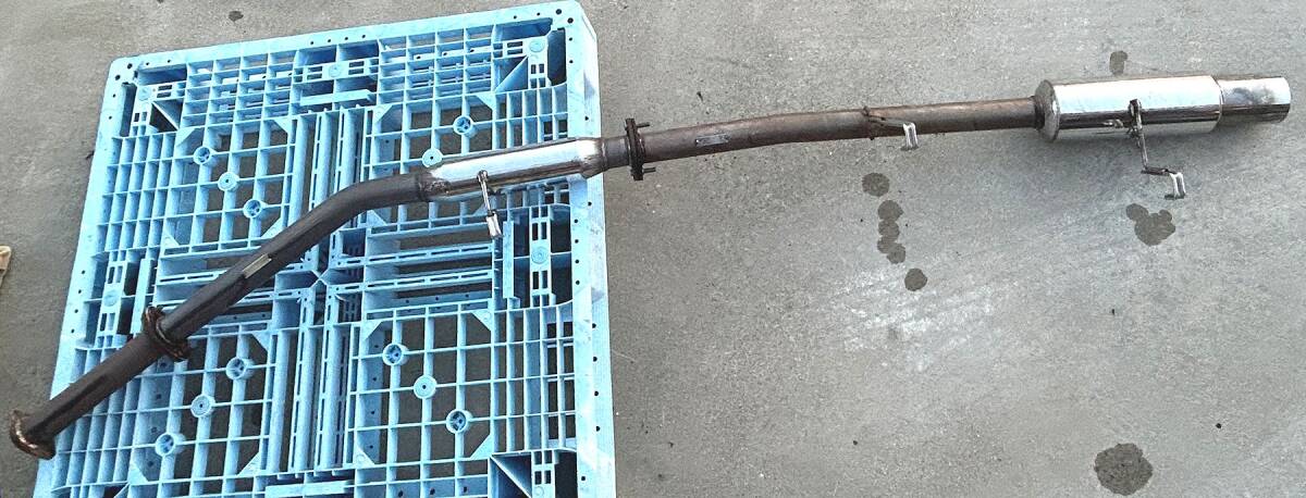 AE86用ストレートマフラー出口100Φ 4AG トヨタ スプリンタートレノ カローラレビン エキゾーストパイプ+マフラーセット