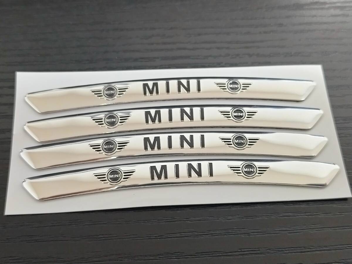 送料無(wú)料　BMW ミニ クーパー MINI ホイール リム　エンブレム　シルバー　R50 R53 R55 R56 R60 F54 F55 F60