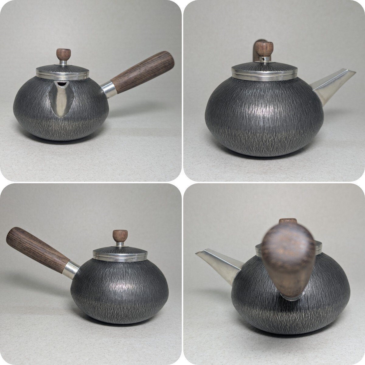 本錫 横手急須 羽田錫器工房 急須 錫製 錫器 茶器 煎茶道具 本錫 横手急須 羽田錫器工房 急須 錫製 錫器 茶器 煎茶道具
