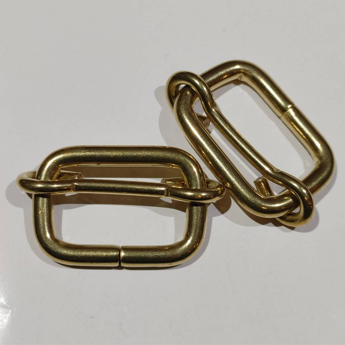 レザークラフト 真鍮金具 Brass　線カン ベルト調(diào)節(jié)具　內(nèi)徑26mm　2個 セット