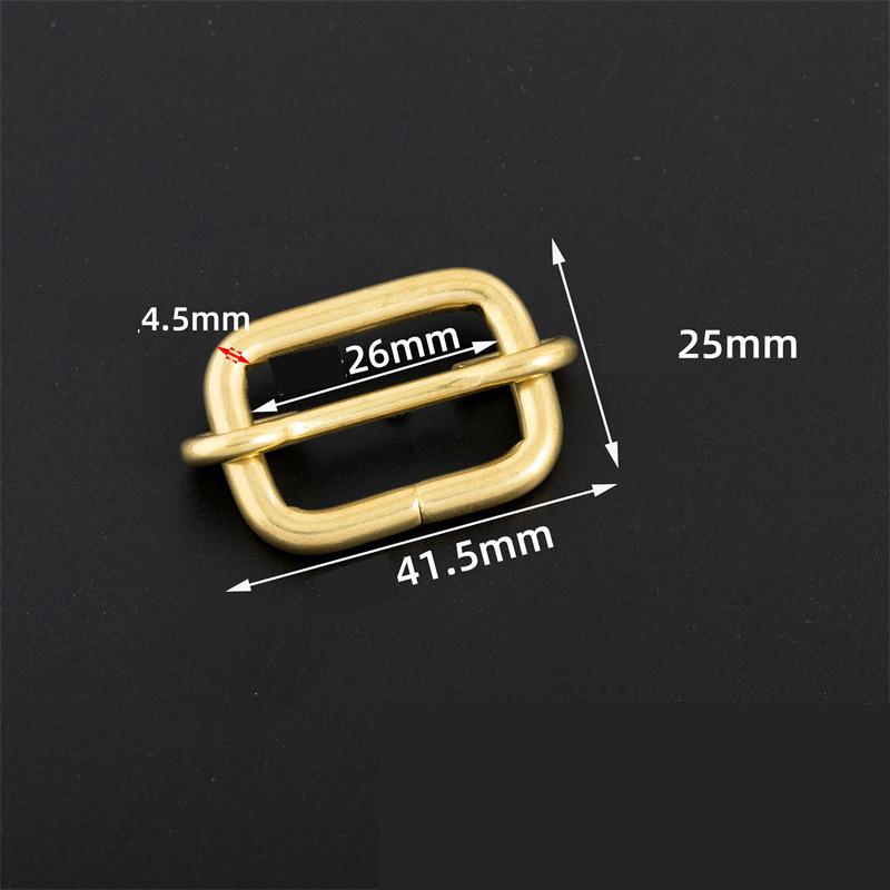 レザークラフト 真鍮金具 Brass　線カン ベルト調(diào)節(jié)具　內(nèi)徑26mm　2個 セット