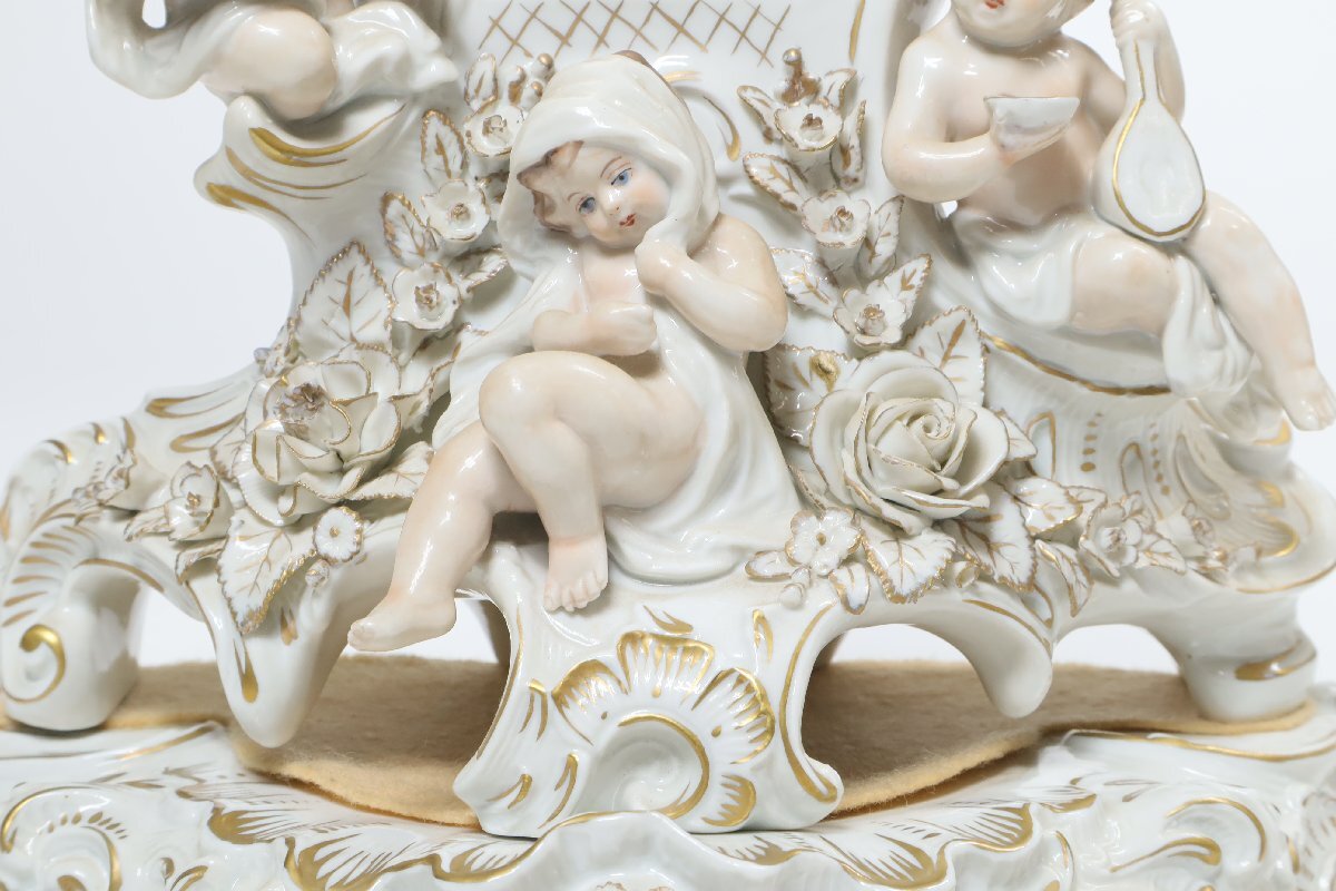 ドイツ古窯 シッツェンドルフ 置時計 ジャンク /SITZENDORF ドイツ古窯 シッツェンドルフ 置時計 ジャンク /SITZENDORF