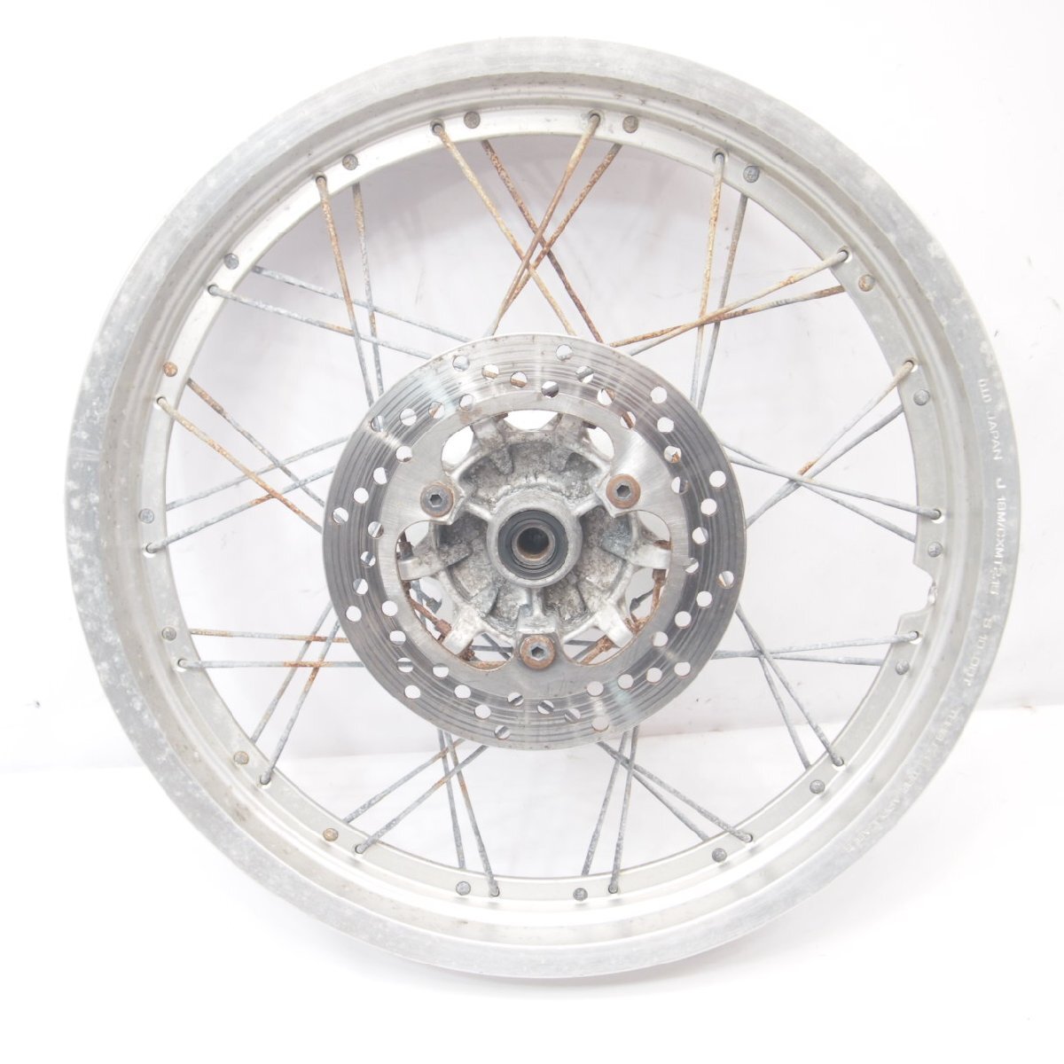 セロー250純正リアホイール 部分ヒット歪みウェイトでOK 全年式OK 4JG10刻印18X2.15J