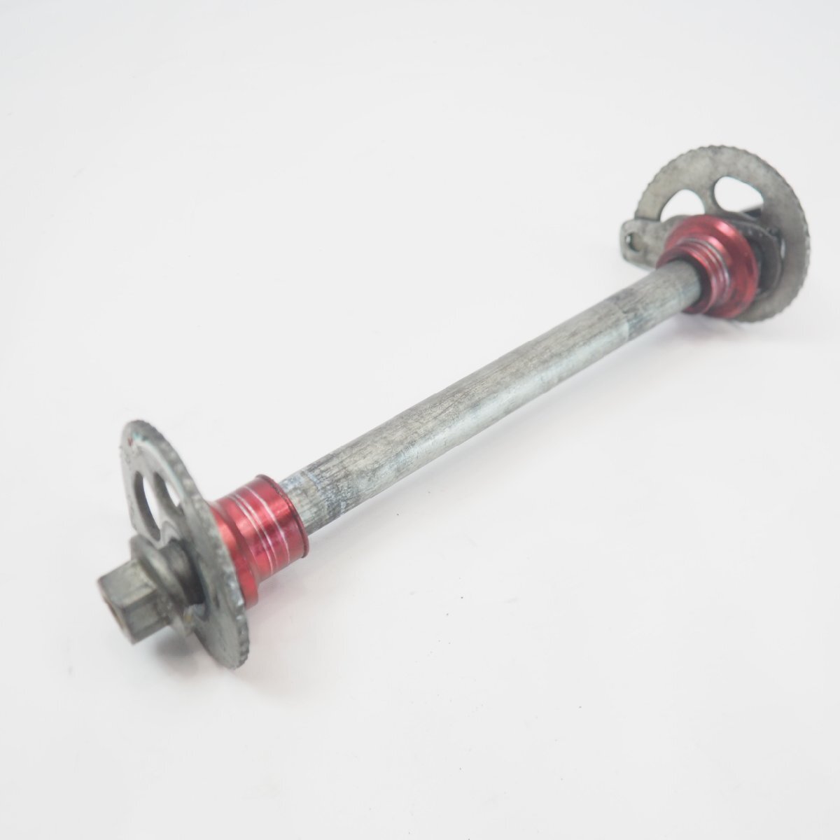 XR250モタード 純正 リアシャフト アクスルシャフト アルミ カラー付き MD30 03年外し axleshaft ホイールカラー