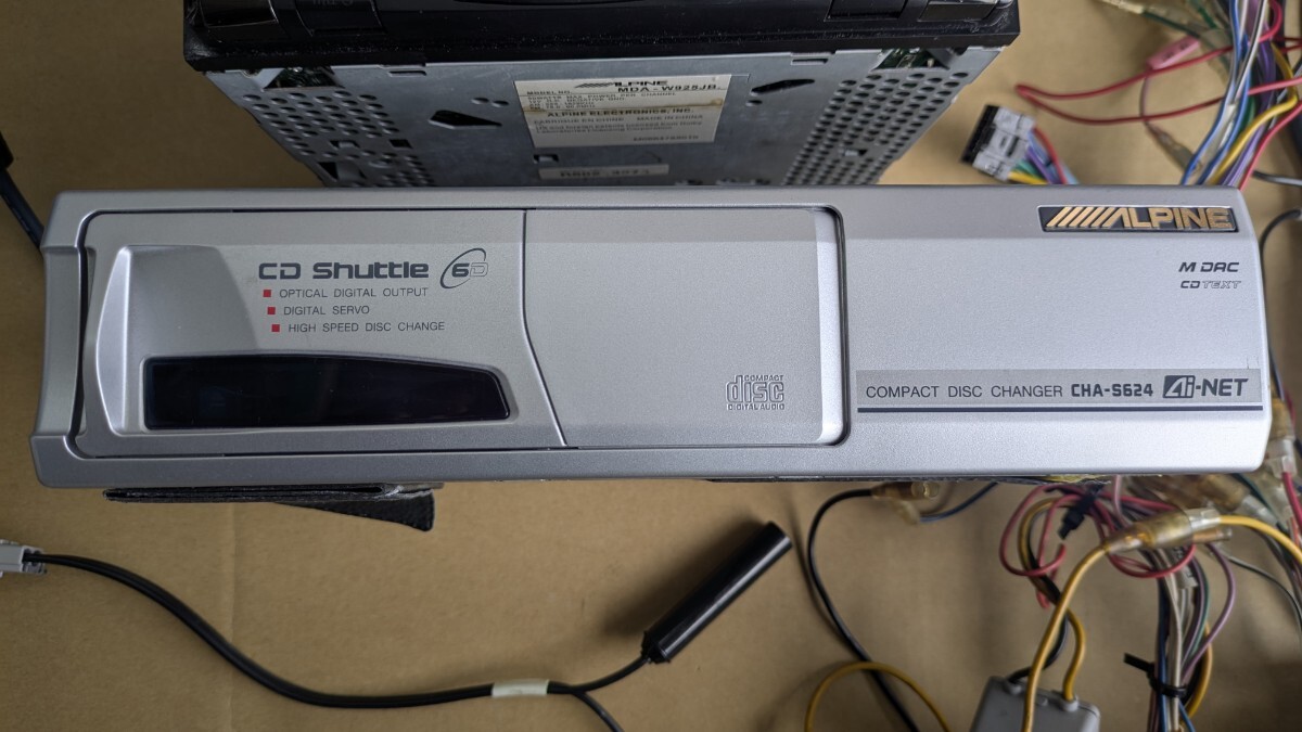 ALPINE カーオーディオMDA W925JB CDチェンジャーCHA-5624セット