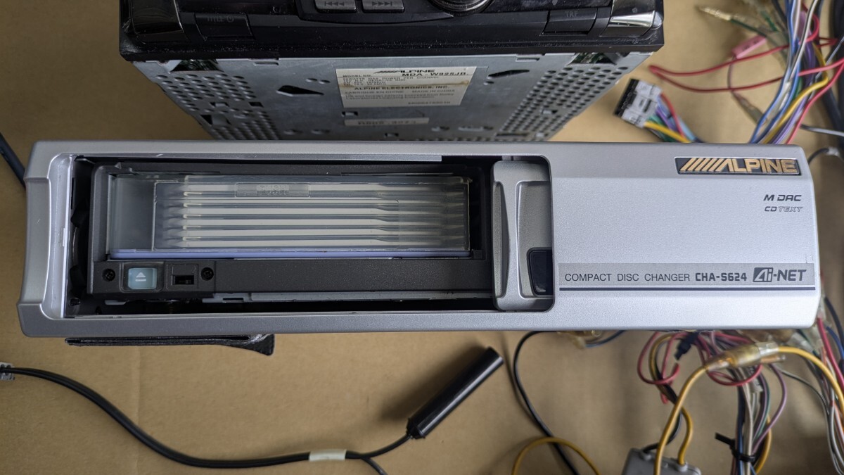 ALPINE カーオーディオMDA W925JB CDチェンジャーCHA-5624セット