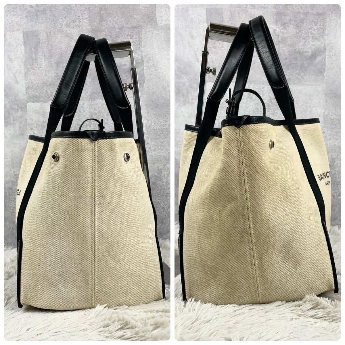 美品 BALENCIAGA バレンシアガ ネイビーカバス トートバッグ 美品 BALENCIAGA バレンシアガ ネイビーカバス トートバッグ