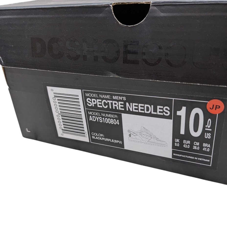 美品 DC SHOE ディーシーシューズ SPECTRE NEEDLES ニードルズ ニードルス ADYS100804 ブラック パープル サイズ 28