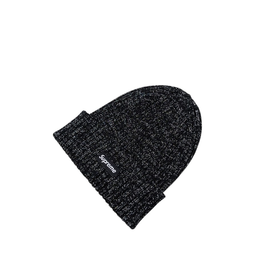 未使用品 SUPREME Supreme シュプリーム OVERDYED BEANIE ビーニー ニットキャップ メタリックブラック