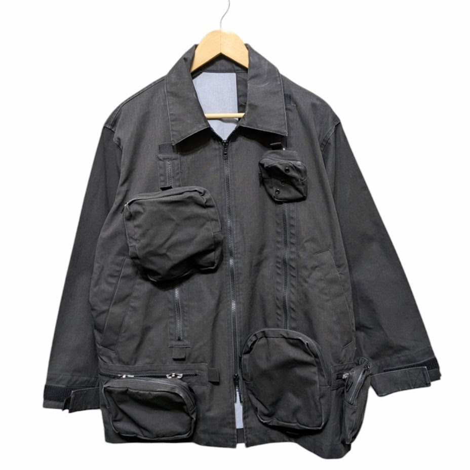 PHINGERIN 22SS MOVING JACKET PD-221-JK-011 フィンガリン ムービングジャケット ブラック サイズ S ※色褪せあり_画像1