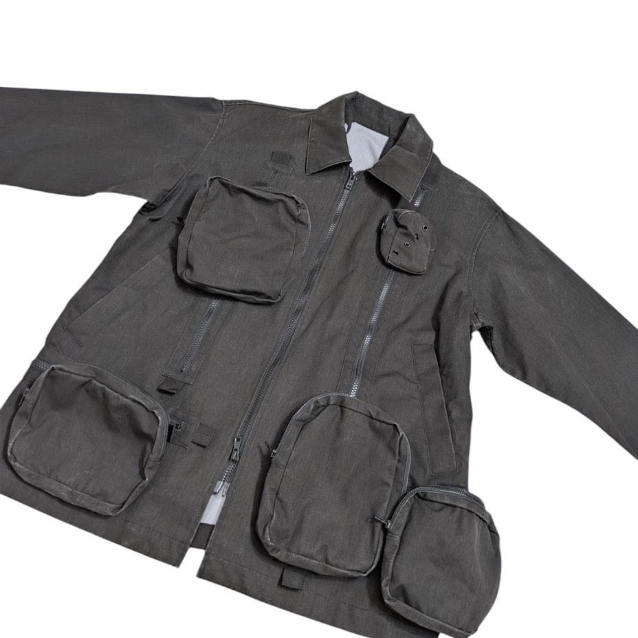 PHINGERIN 22SS MOVING JACKET PD-221-JK-011 フィンガリン ムービングジャケット ブラック サイズ S ※色褪せあり_画像3