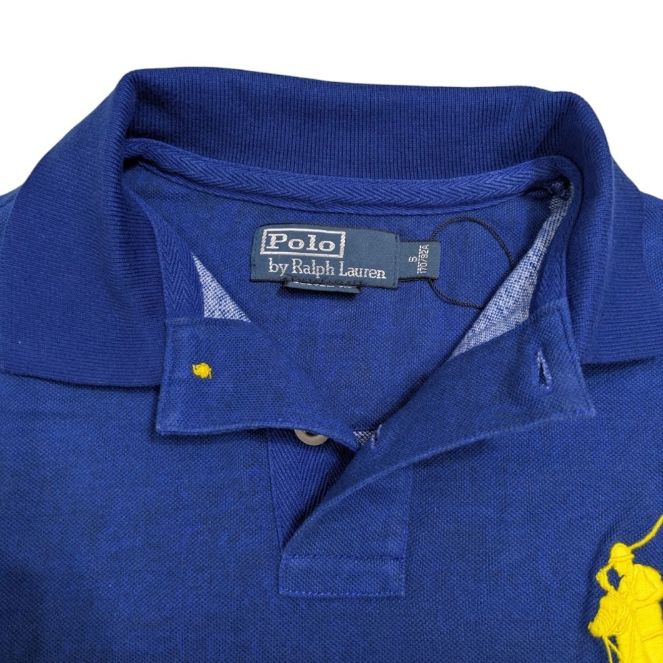 試著程度 Polo by RALPH LAUREN ポロバイラルフローレン 半袖 ポロシャツ Polo Shirt ビッグポニー ロゴ 刺繍 ボーダー R-35 サイズS