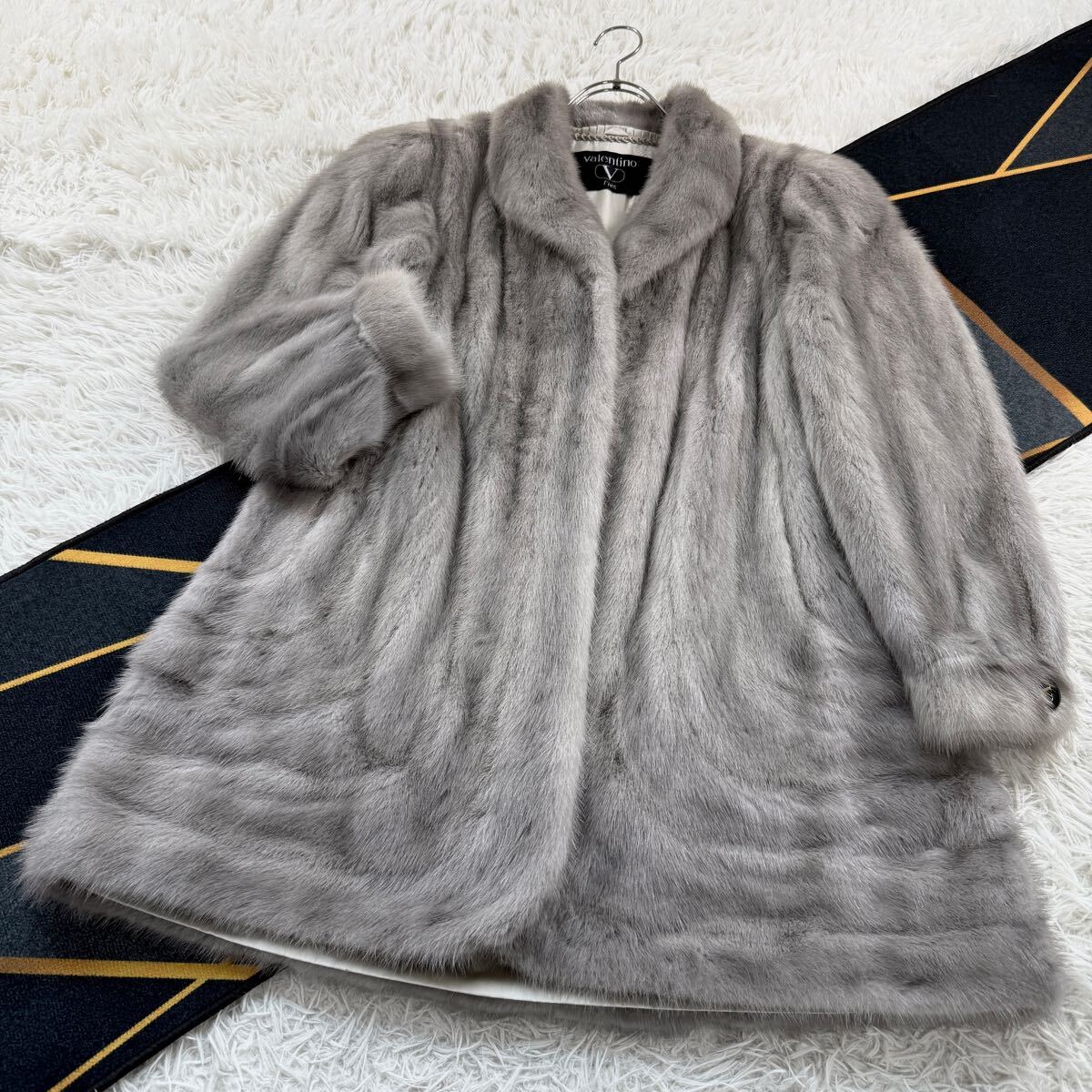 VALENTINO FURS 総丈90㎝ サファイアミンク ファーコート リアル VALENTINO FURS 総丈90㎝ サファイアミンク ファーコート リアル