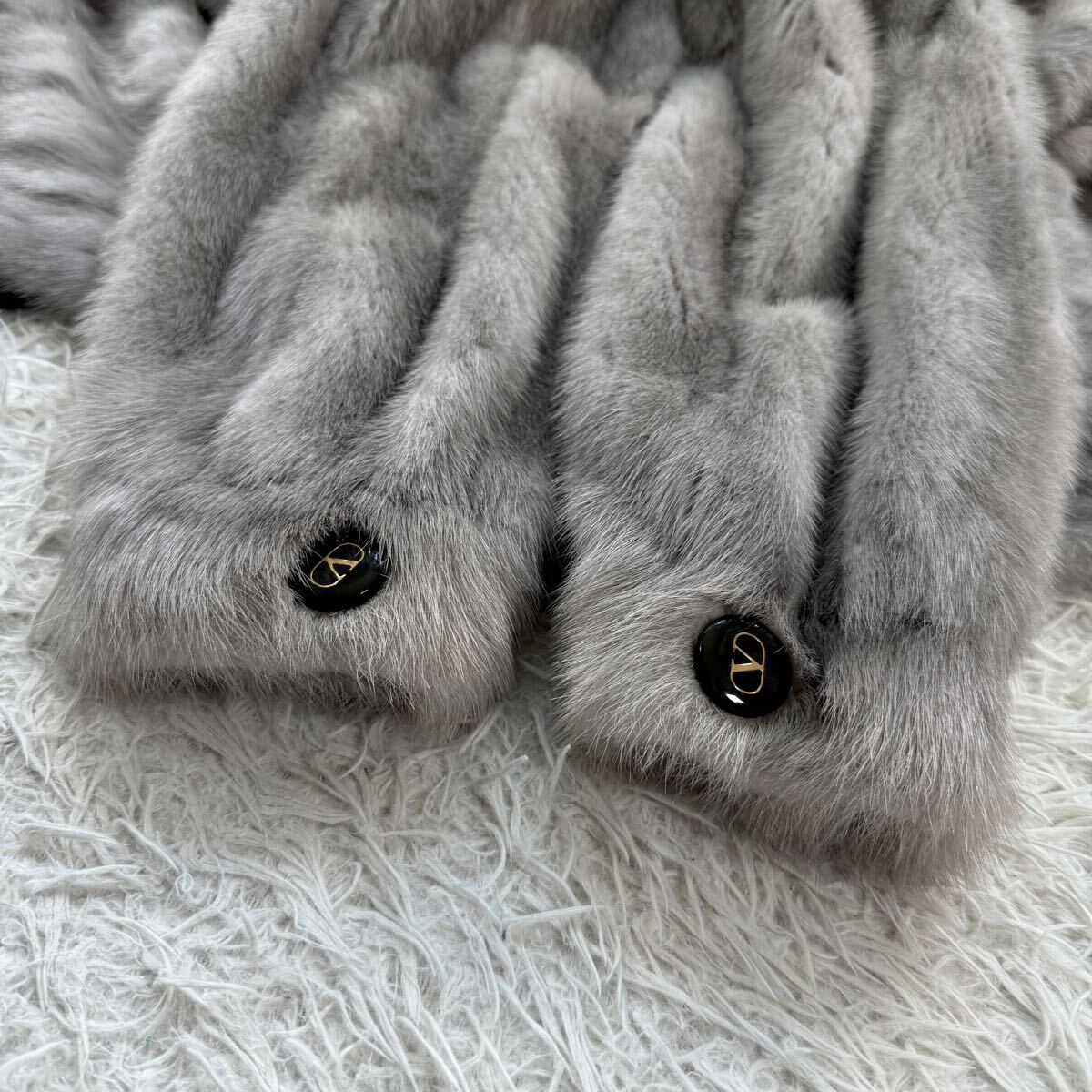 VALENTINO FURS 総丈90㎝ サファイアミンク ファーコート リアル VALENTINO FURS 総丈90㎝ サファイアミンク ファーコート リアル