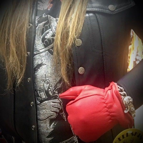 送料無料★ NAPA GLOVES ナパ 鹿革 ディア グローブ プレーン 800RED-M レッド 赤 バイカー USA老舗 定番人気 ロングセラー 柔らかい 本革