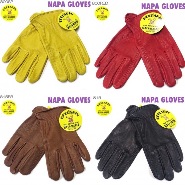 送料無(wú)料★ NAPA GLOVES ナパ 鹿革 ディア グローブ プレーン 815BRN-L ブラウン 茶 バイカー 舊車 ベストセラーグローブ 柔らかい