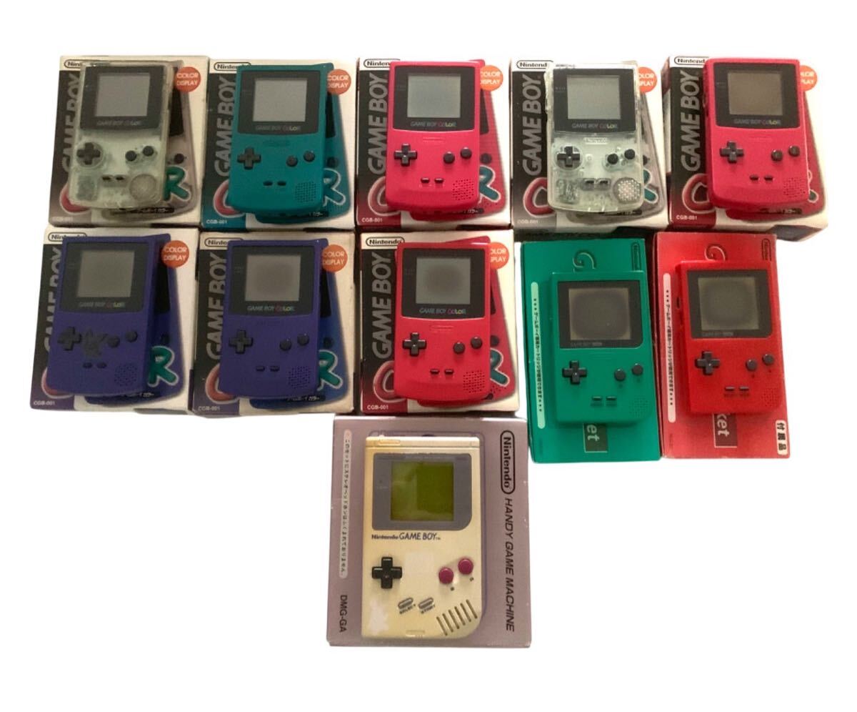箱付 ゲームボーイ 本体 まとめ 11台セット 初代×1 ポケット×2 箱付 ゲームボーイ 本体 まとめ 11台セット 初代×1 ポケット×2