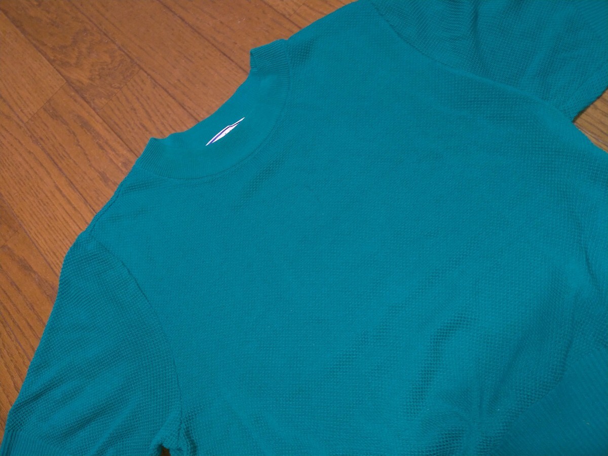 イヴサンローラン　Yves Saint Laurent ヴィンテージ80s 90s サマーニット 半袖セーター レディース サイズM グリーン 正規(guī)品