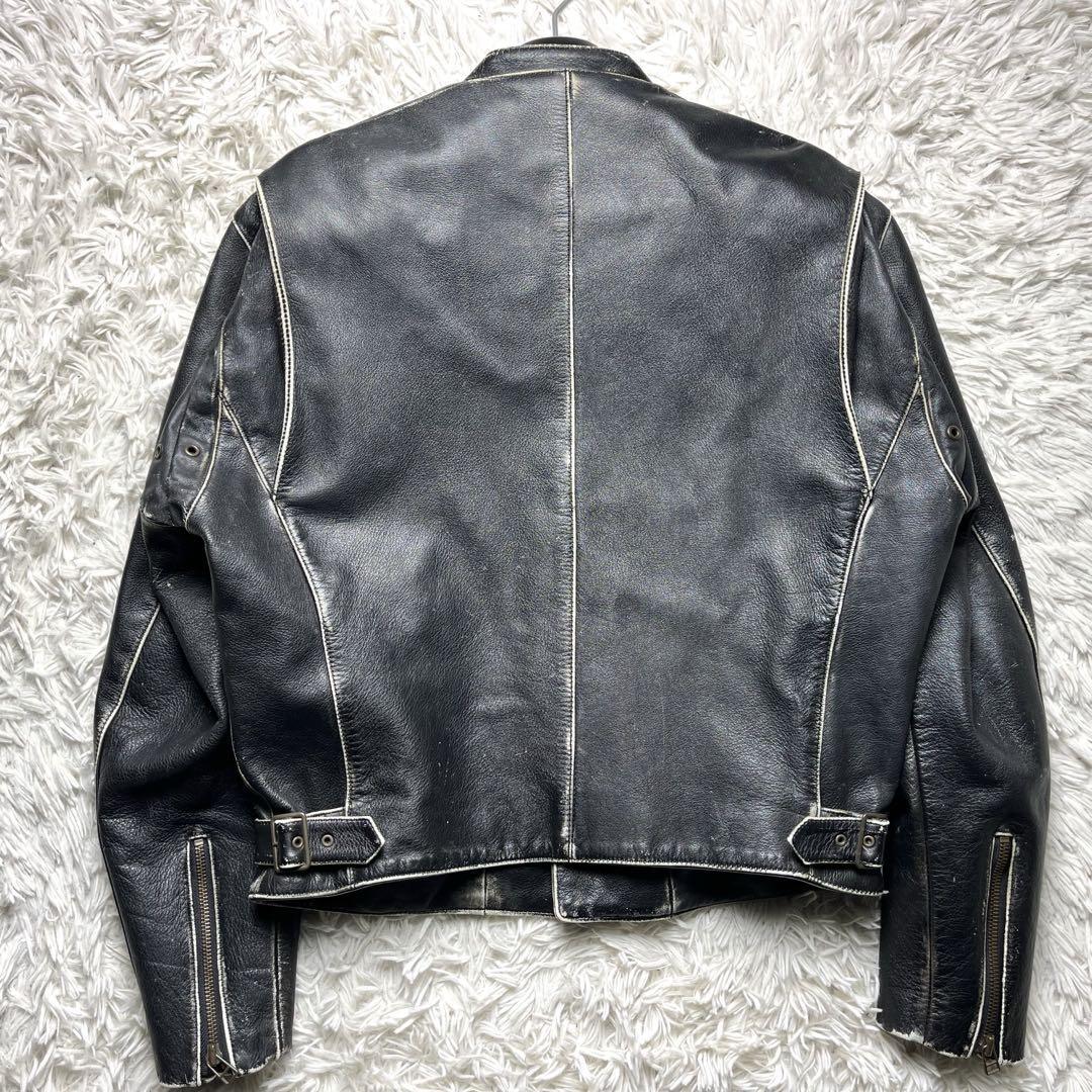 希少L〇KUSHITANI ライダースジャケット ダブル メンズ ブラック 希少L〇KUSHITANI ライダースジャケット ダブル メンズ ブラック