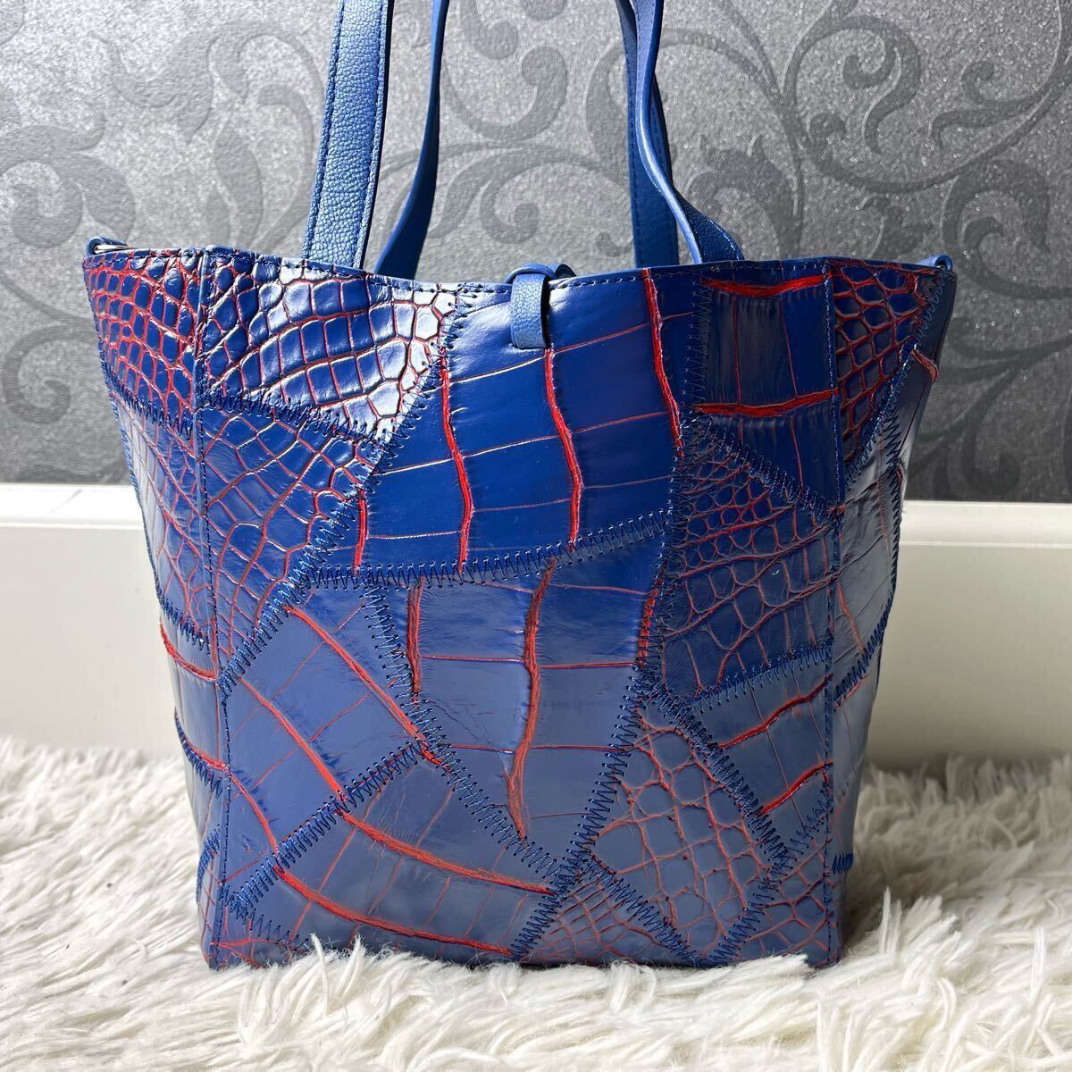 定価30万!!!未使用◯クロコダイル ハンドバッグ 2way 目地染め 定価30万!!!未使用◯クロコダイル ハンドバッグ 2way 目地染め
