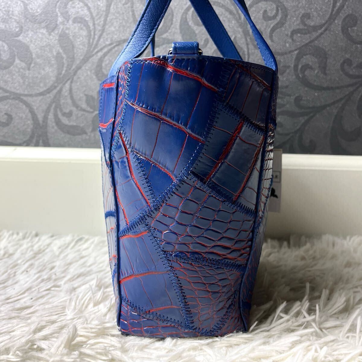 定価30万!!!未使用◯クロコダイル ハンドバッグ 2way 目地染め 定価30万!!!未使用◯クロコダイル ハンドバッグ 2way 目地染め