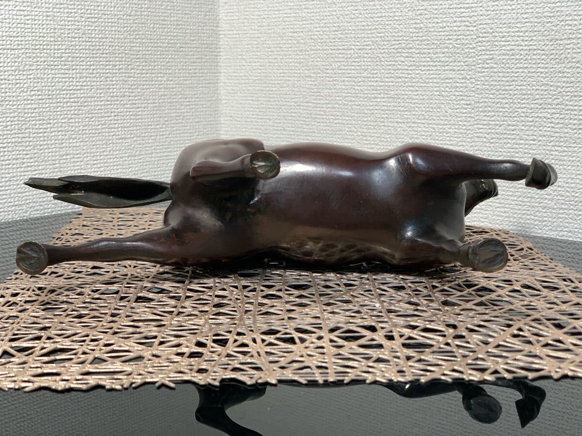 同梱相談可 古銅 馬 オブジェ 木箱付 アンティーク 時代物 馬の 同梱相談可 古銅 馬 オブジェ 木箱付 アンティーク 時代物 馬の