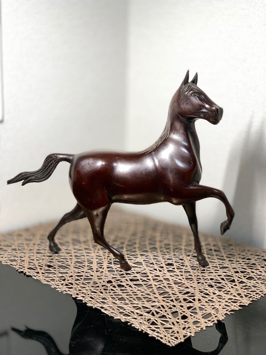 同梱相談可 古銅 馬 オブジェ 木箱付 アンティーク 時代物 馬の 同梱相談可 古銅 馬 オブジェ 木箱付 アンティーク 時代物 馬の