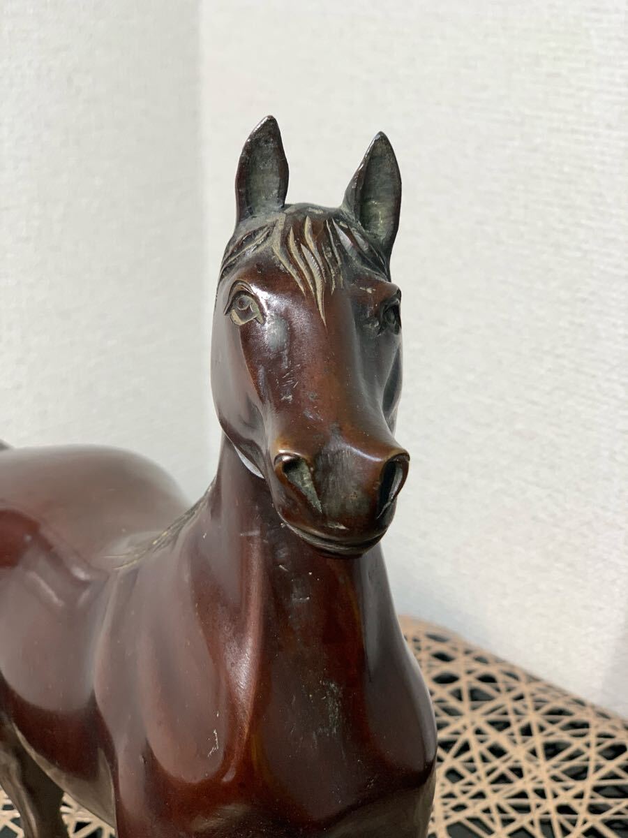 同梱相談可 古銅 馬 オブジェ 木箱付 アンティーク 時代物 馬の 同梱相談可 古銅 馬 オブジェ 木箱付 アンティーク 時代物 馬の