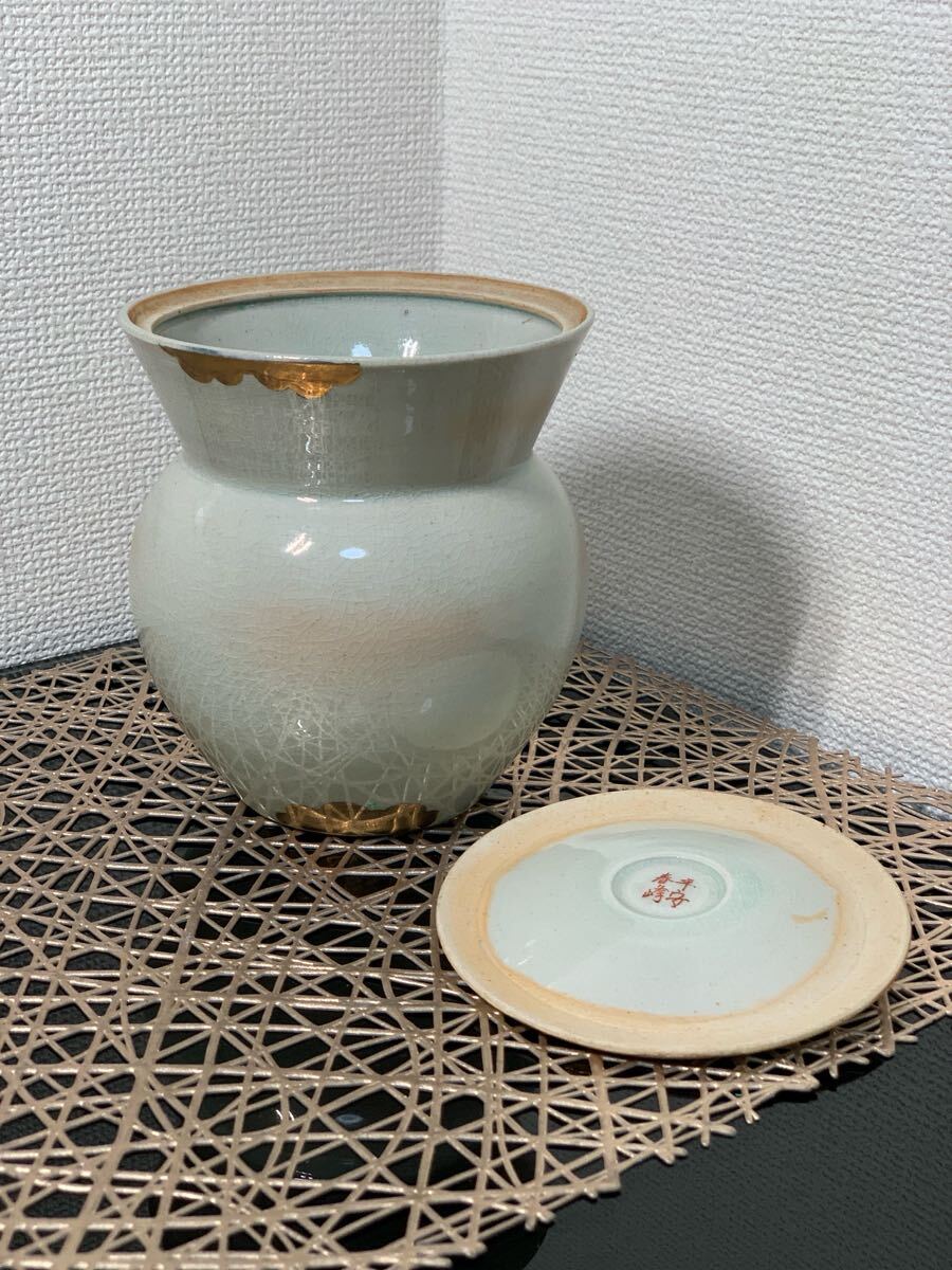 同梱相談可 茶道具 水指 平安春峰 在銘 鶴 京焼 水差 骨董 同梱相談可 茶道具 水指 平安春峰 在銘 鶴 京焼 水差 骨董