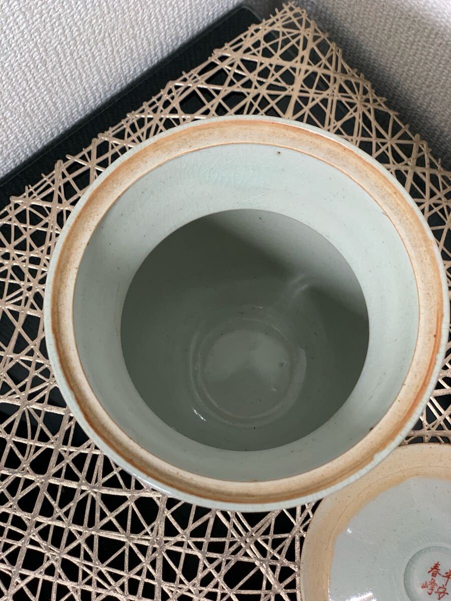 同梱相談可 茶道具 水指 平安春峰 在銘 鶴 京焼 水差 骨董 同梱相談可 茶道具 水指 平安春峰 在銘 鶴 京焼 水差 骨董
