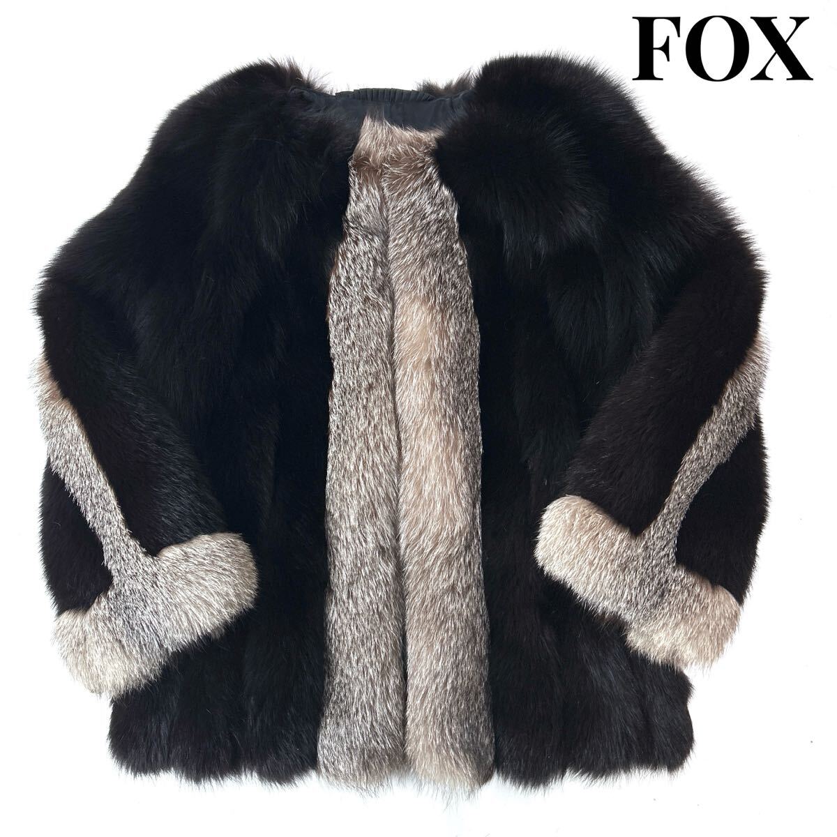 美品♪ボリューム!】FOX ブルーフォックス◇リアルファー 美品♪ボリューム!】FOX ブルーフォックス◇リアルファー