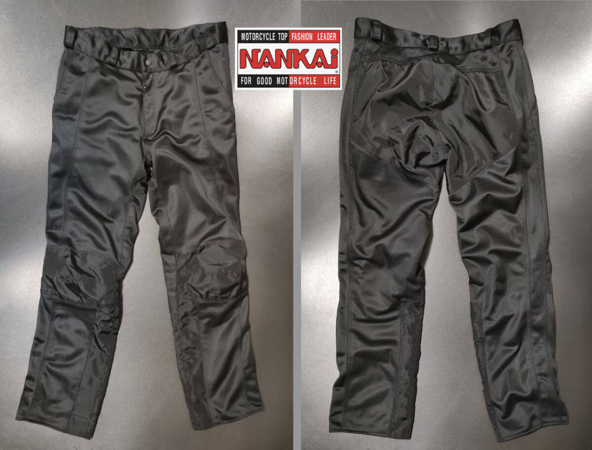 送料無料 超美品 NANKAI 春夏メッシュパンツ 黒XL ナンカイ 南海部品 ライディングパンツ 