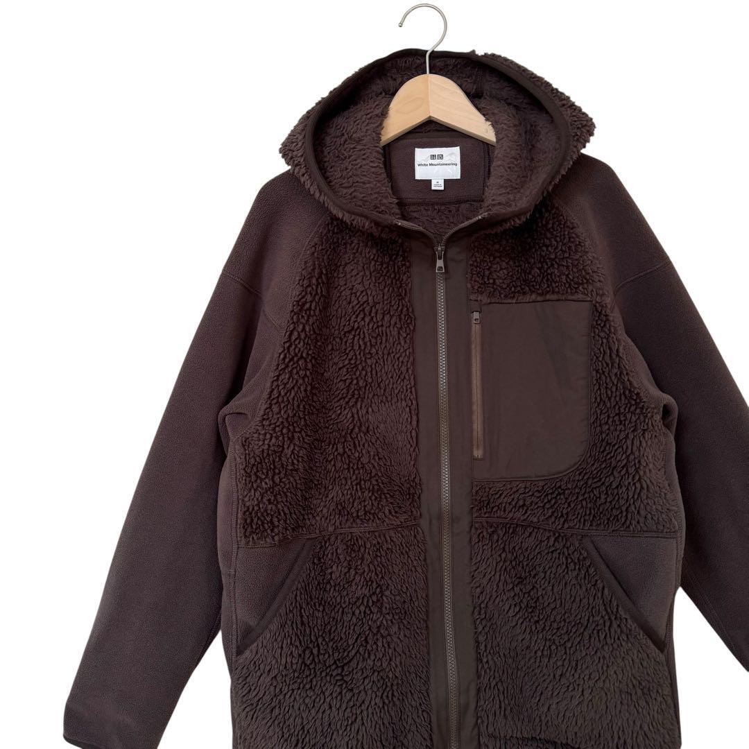 サイズM★UNIQLO×White Mountaineering★フリース フルジップパーカー コラボ ユニクロ ホワイトマウンテニアリング メンズ T2983古着公園_画像3
