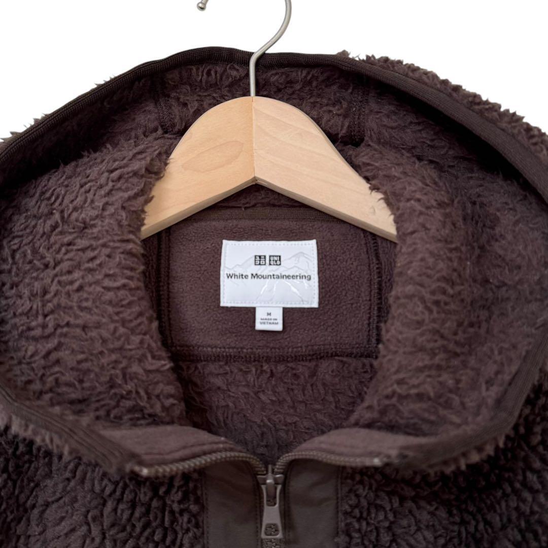 サイズM★UNIQLO×White Mountaineering★フリース フルジップパーカー コラボ ユニクロ ホワイトマウンテニアリング メンズ T2983古着公園_画像4