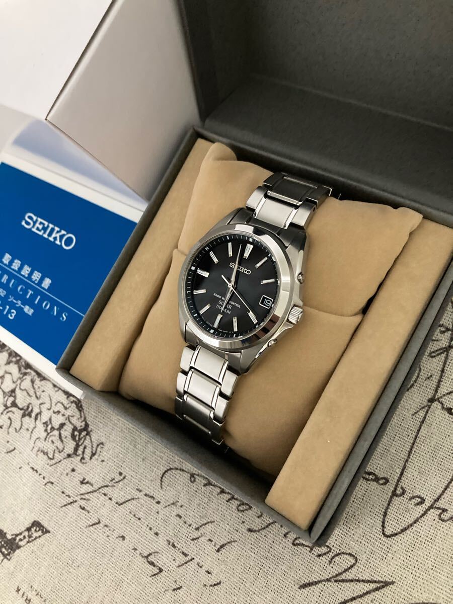 超美品!貴重! SEIKO セイコー チタン GS 電波ソーラー 7b52 超美品!貴重! SEIKO セイコー チタン GS 電波ソーラー 7b52