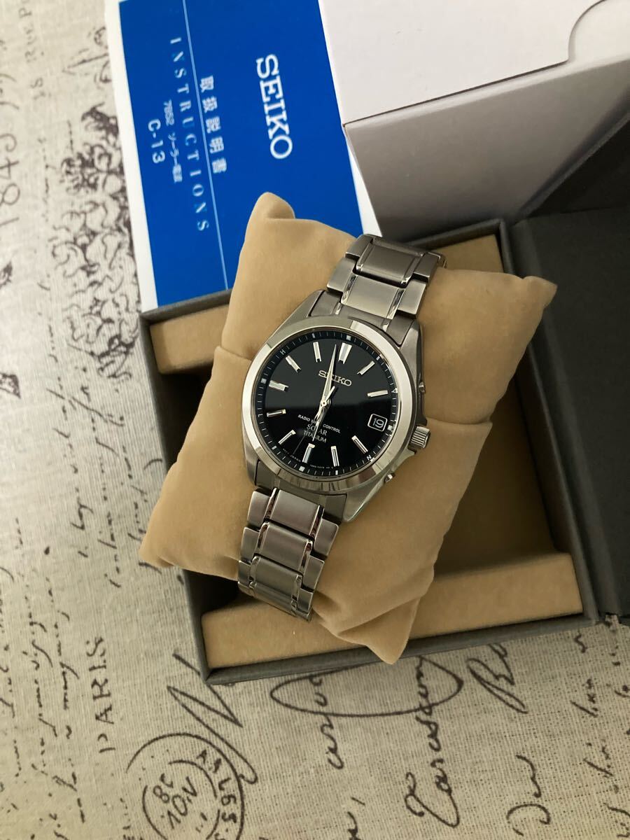 超美品!貴重! SEIKO セイコー チタン GS 電波ソーラー 7b52 超美品!貴重! SEIKO セイコー チタン GS 電波ソーラー 7b52