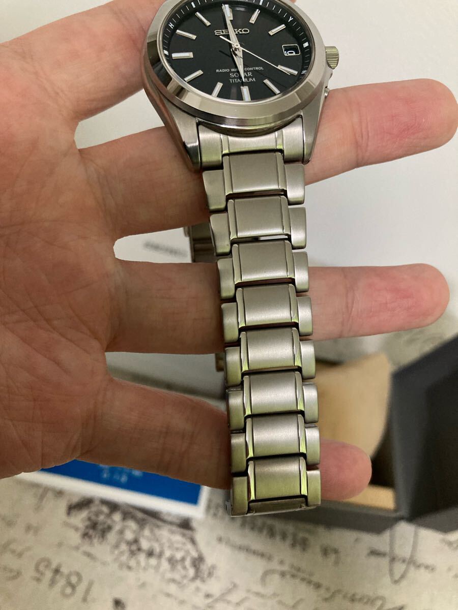 超美品!貴重! SEIKO セイコー チタン GS 電波ソーラー 7b52 超美品!貴重! SEIKO セイコー チタン GS 電波ソーラー 7b52