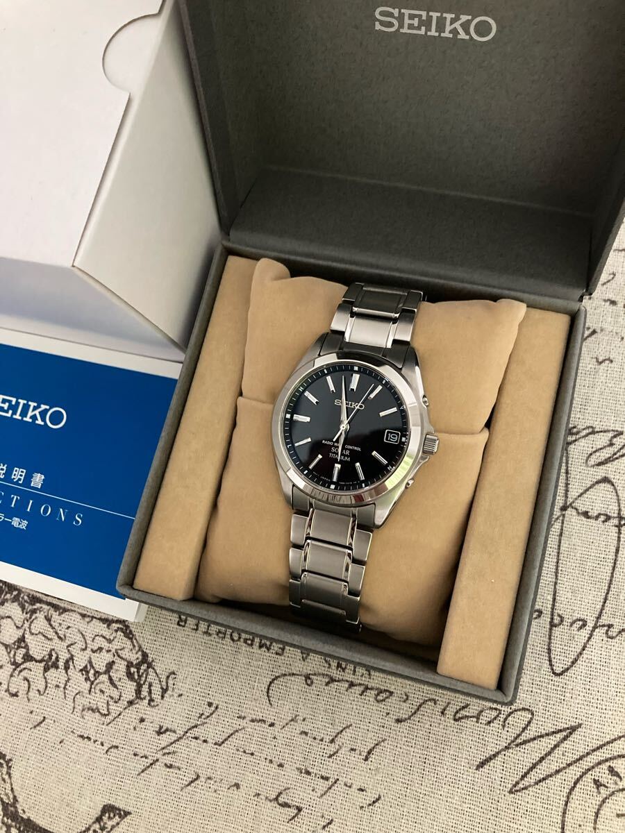 超美品!貴重! SEIKO セイコー チタン GS 電波ソーラー 7b52 超美品!貴重! SEIKO セイコー チタン GS 電波ソーラー 7b52