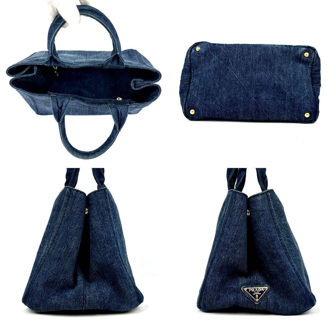 美品 PRADA プラダ カナパ ハンドバッグ トートバッグ 三角ロゴ 美品 PRADA プラダ カナパ ハンドバッグ トートバッグ 三角ロゴ