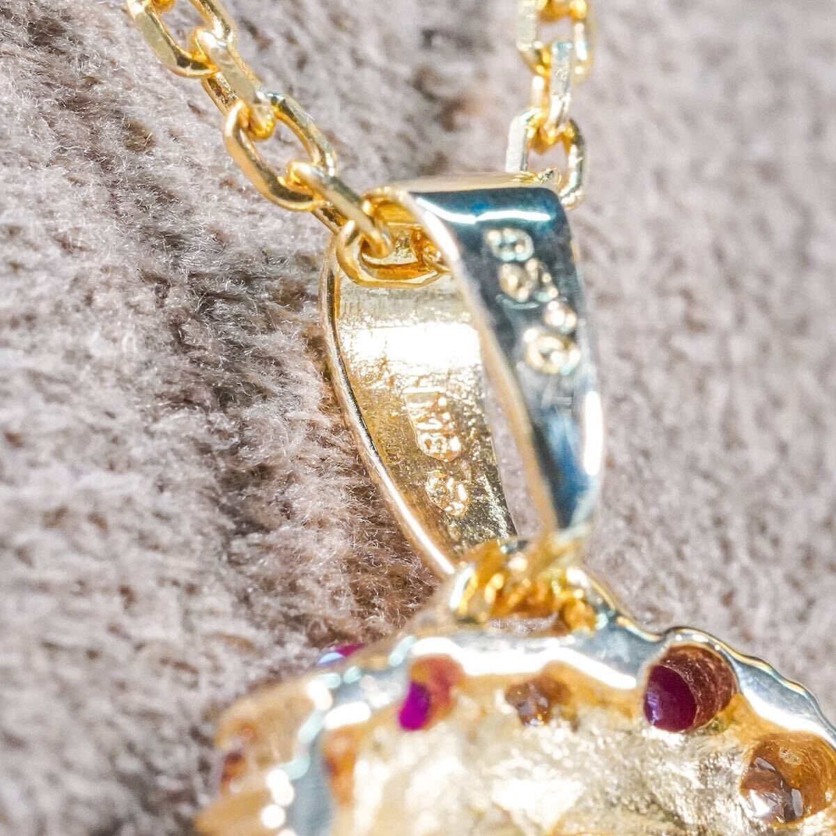 0.28ct K18YG 4.4g 40cm 鑑定付 天然ルビー ダイヤモンド 0.28ct K18YG 4.4g 40cm 鑑定付 天然ルビー ダイヤモンド