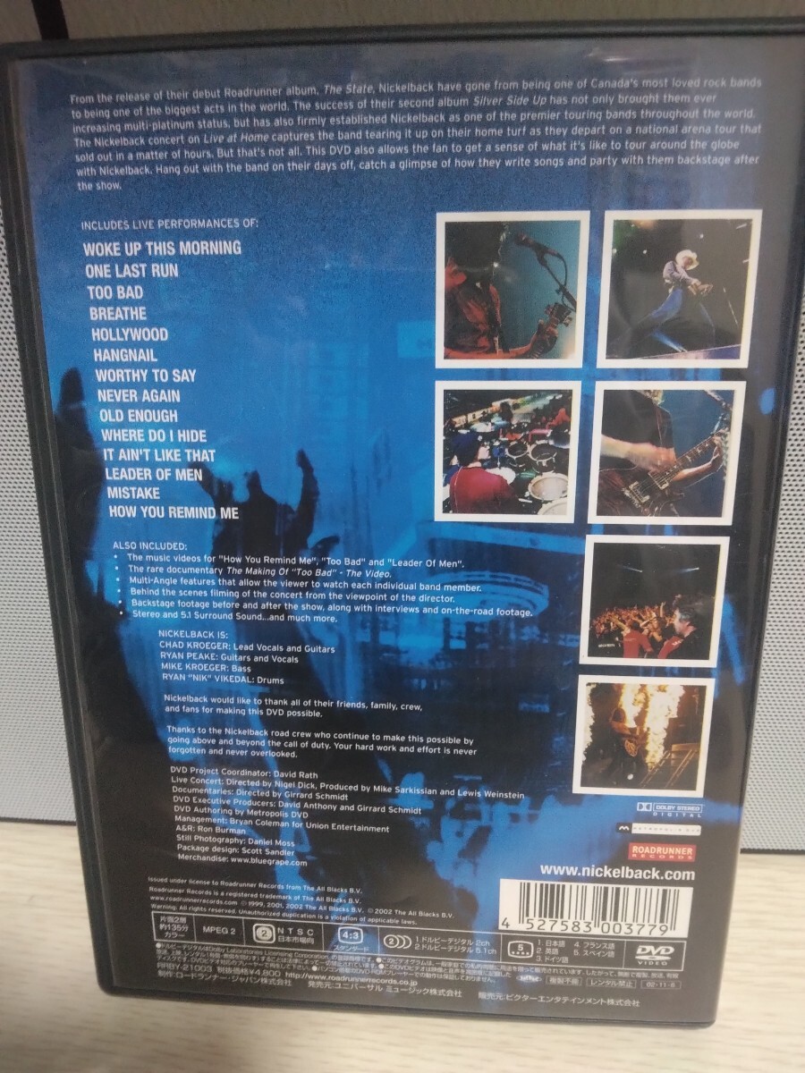 ☆NICKELBACK☆LIVE AT HOME【国内盤】ニッケンバック ライヴ DVD_画像2