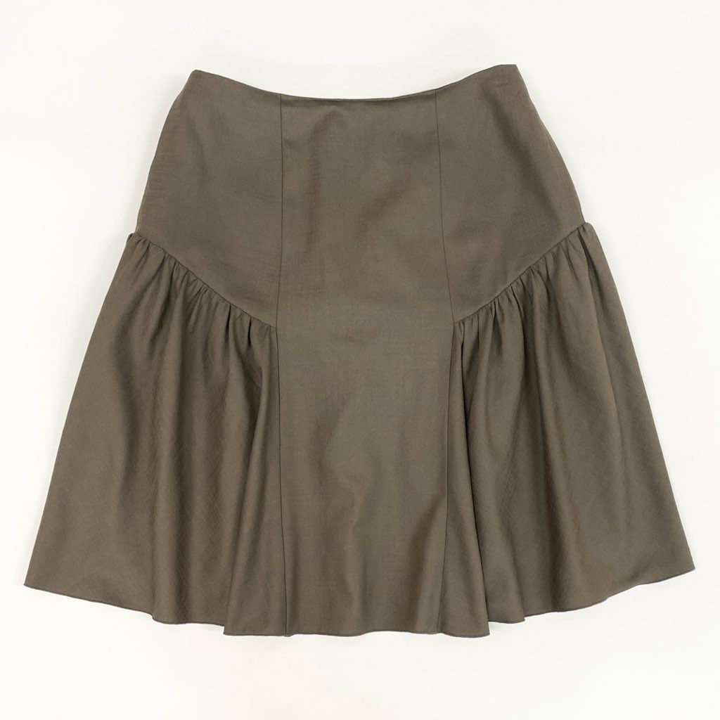 26d6 《美品》 FOXEY NEW YORK フォクシーニューヨーク Round Godet Flare Skirt ラウンドゴーデー フレアスカート 35955 38 ブラウン