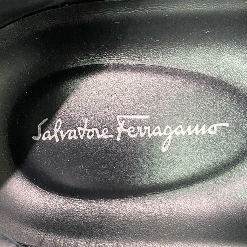 2d7 《極美品》 Salvatore Ferragamo サルヴァトーレフェラガモ CUBE キューブ ローカットスニーカー レースアップ サイズ7 イタリア制
