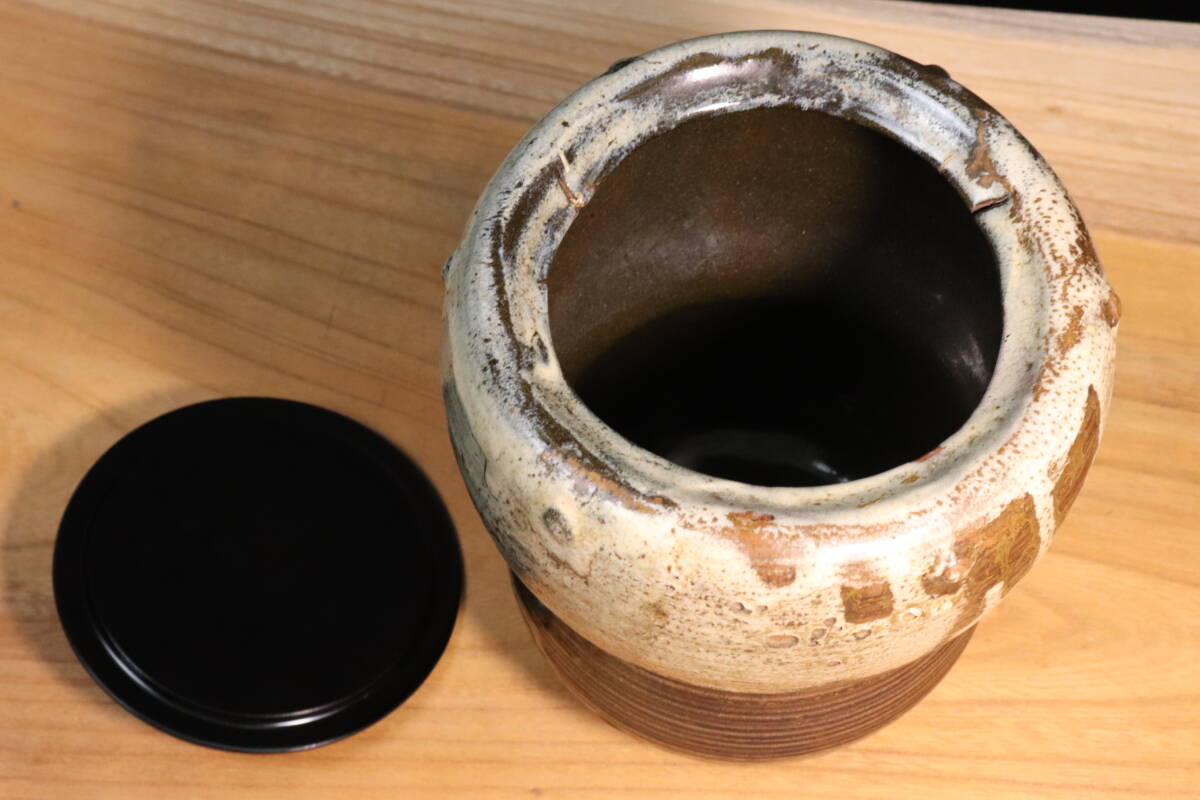名家一口 名品茶道具 野々村仁清 作 御室焼水指 号 千成 裏千家 名家一口 名品茶道具 野々村仁清 作 御室焼水指 号 千成 裏千家