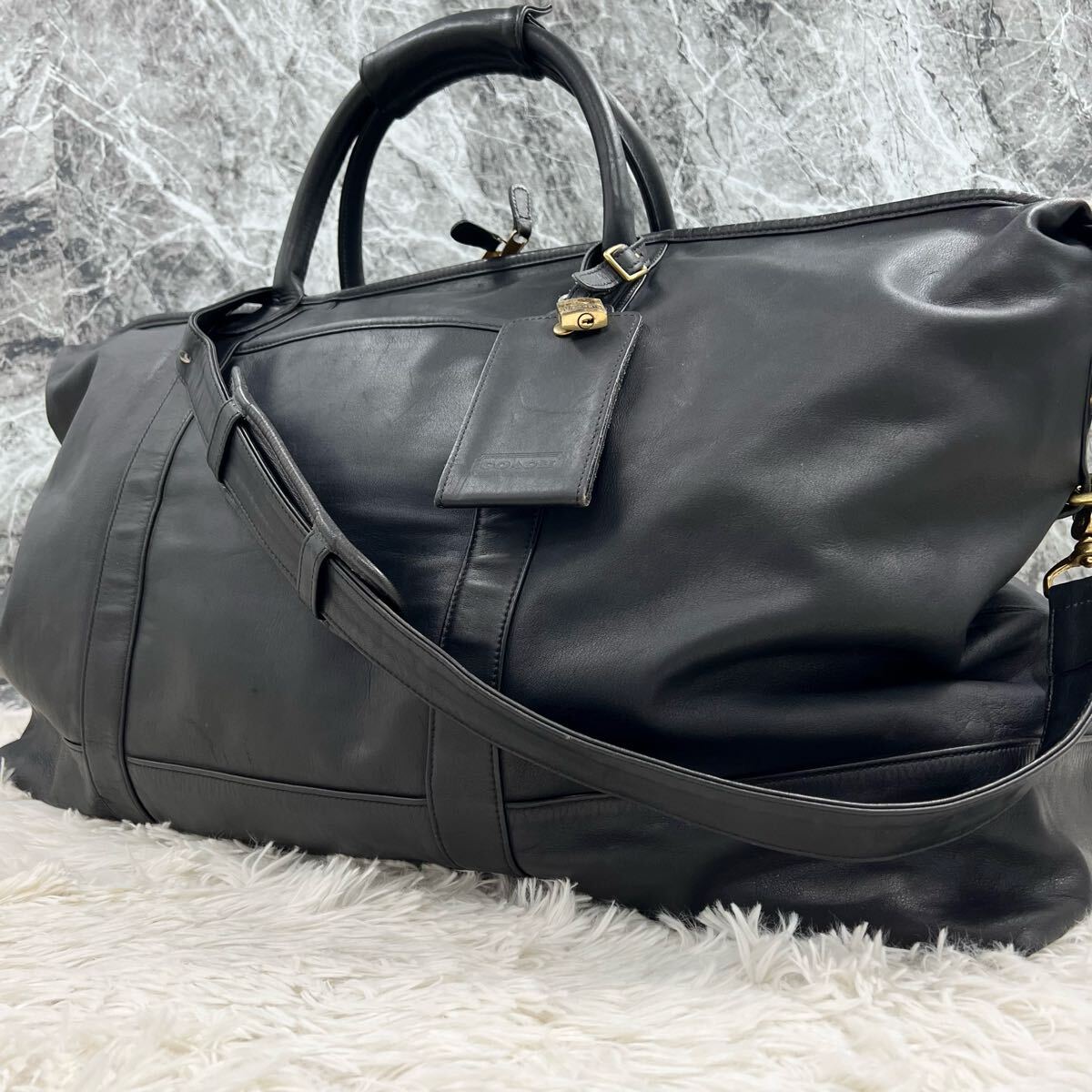 1円〜【超特大 希少】オールドコーチ COACH ボストンバッグ 2way 1円〜【超特大 希少】オールドコーチ COACH ボストンバッグ 2way