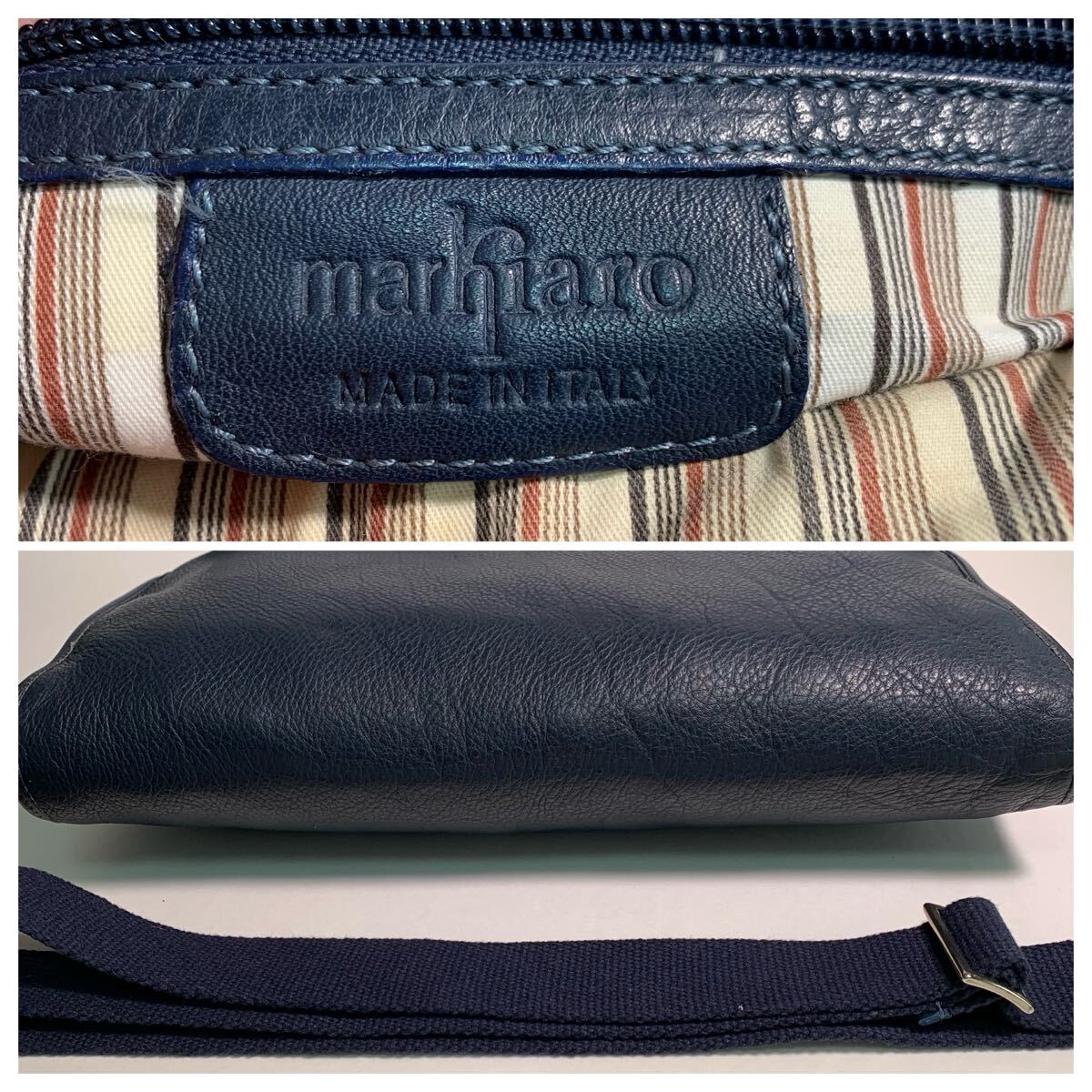 イタリア製 シボ革 2way ビジネスバッグ バイカラー markiaro 鍵 イタリア製 シボ革 2way ビジネスバッグ バイカラー markiaro 鍵