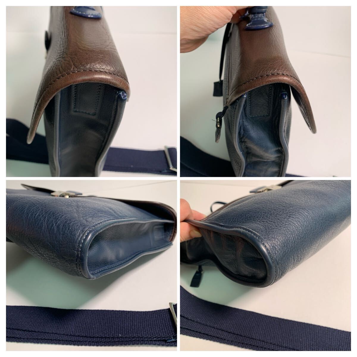 イタリア製 シボ革 2way ビジネスバッグ バイカラー markiaro 鍵 イタリア製 シボ革 2way ビジネスバッグ バイカラー markiaro 鍵