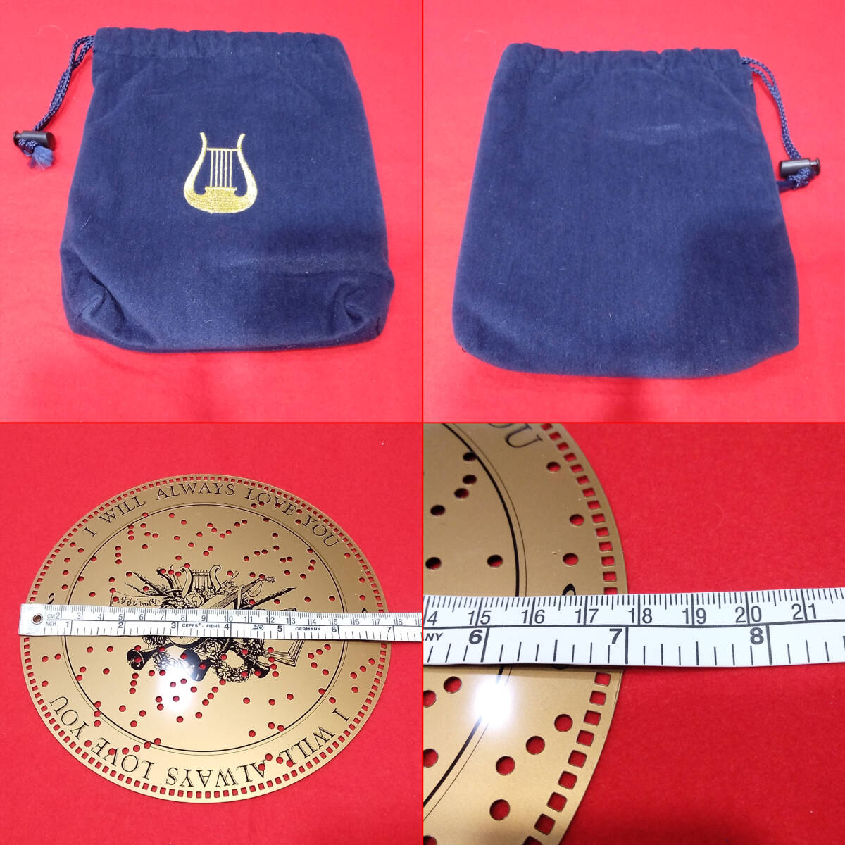 24枚 【ミスタークリスマス オルゴール用ディスク + 刺繍入り 24枚 【ミスタークリスマス オルゴール用ディスク + 刺繍入り